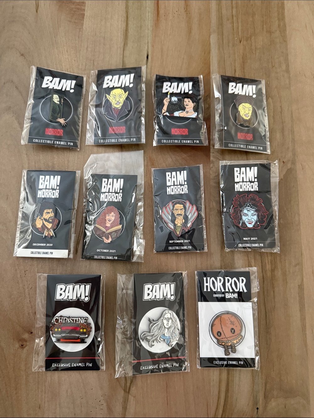 BAM! Branded Enamel Pin Backing Cards — Black Set